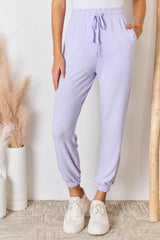 RISEN Full Size Drawstring Ultra Soft Knit Joggers